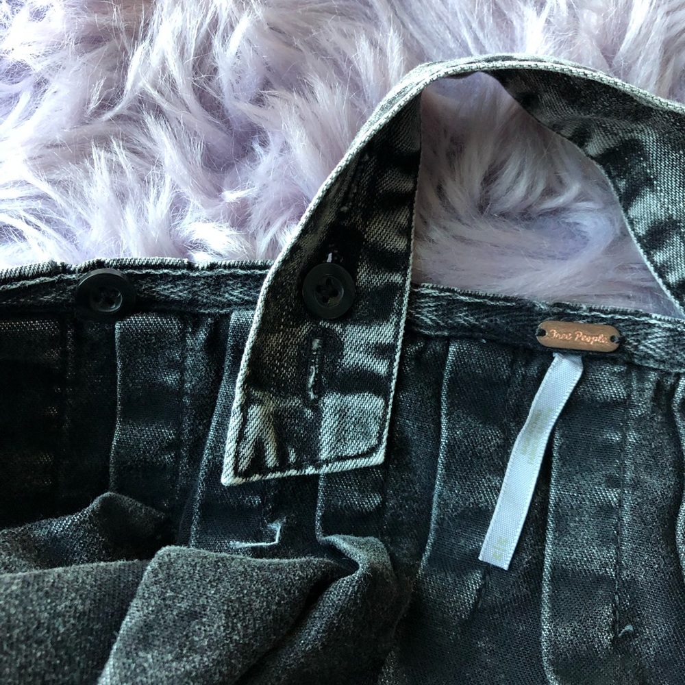 NWT  Free People Wash Black Denim Top Size M - Picture 6 of 6